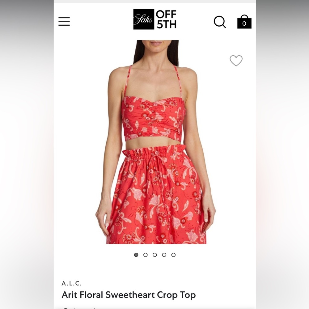 ALC Arit Floral Sweetheart top